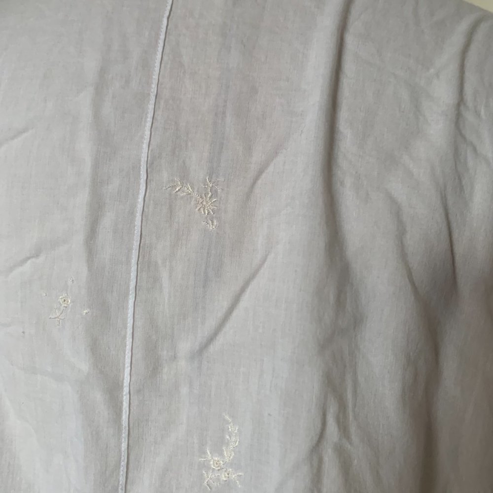 J.JILL WOMENS SHORT SLEEVE WHITE EMBROIDERED BUTTERFLYBLOUSE SIZE 2X 100% COTTON - Picture 7 of 13